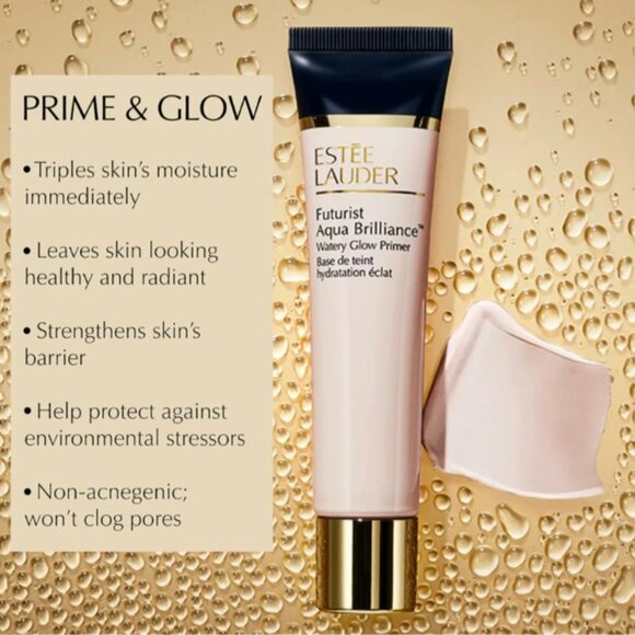 NWT Estee Lauder Futurist Aqua Brilliance Watery Glow Primer  (40mL) - Picture 3 of 5